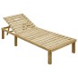 vidaXL Lettino da Giardino con Cuscino Verde Legno Pino Impregnato vidaXL Lettino da Giardino con Cuscino Verde Legno Pino Impregnato