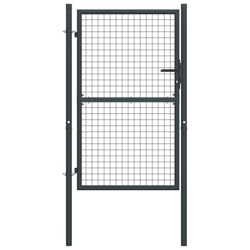 Cancello per Giardino in Acciaio Zincato 100x250 cm Grigio Cancello per Giardino in Acciaio Zincato 100x250 cm Grigio