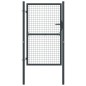 Cancello per Giardino in Acciaio Zincato 100x250 cm Grigio Cancello per Giardino in Acciaio Zincato 100x250 cm Grigio