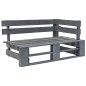 vidaXL Divano a 2 Posti su Pallet con Cuscini Pino Impregnato Grigio vidaXL Divano a 2 Posti su Pallet con Cuscini Pino Impregnato Grigio