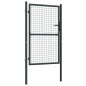 Cancello per Giardino in Acciaio Zincato 100x250 cm Grigio Cancello per Giardino in Acciaio Zincato 100x250 cm Grigio