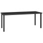 vidaXL Set da Pranzo da Giardino 9 pz in Polyrattan Nero