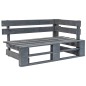 vidaXL Divano a 2 Posti su Pallet con Cuscini Pino Impregnato Grigio vidaXL Divano a 2 Posti su Pallet con Cuscini Pino Impregnato Grigio