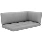 vidaXL Set Divani in Pallet con Cuscini 4 pz in Pino Impregnato Grigio