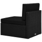 vidaXL Set Divani da Giardino 12 pz con Cuscini in Polyrattan Nero vidaXL Set Divani da Giardino 12 pz con Cuscini in Polyrattan Nero