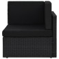vidaXL Set Divani da Giardino 12 pz con Cuscini in Polyrattan Nero vidaXL Set Divani da Giardino 12 pz con Cuscini in Polyrattan Nero