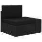 vidaXL Set Divani da Giardino 12 pz con Cuscini in Polyrattan Nero vidaXL Set Divani da Giardino 12 pz con Cuscini in Polyrattan Nero