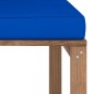 vidaXL Divano Angolare da Giardino su Pallet con Cuscini Blu vidaXL Divano Angolare da Giardino su Pallet con Cuscini Blu