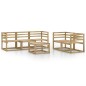 vidaXL Set Salotto da Giardino 6 pz in Legno di Pino Impregnato Verde vidaXL Set Salotto da Giardino 6 pz in Legno di Pino Impregnato Verde