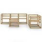 vidaXL Set Salotto da Giardino 6 pz in Legno di Pino Impregnato Verde vidaXL Set Salotto da Giardino 6 pz in Legno di Pino Impregnato Verde