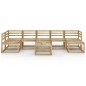 vidaXL Set Salotto da Giardino 8 pz in Legno di Pino Impregnato Verde