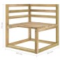 vidaXL Set Salotto da Giardino 8 pz in Legno di Pino Impregnato Verde