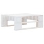 vidaXL Ottomana da Giardino Pallet in Legno di Pino Impregnato Bianco vidaXL Ottomana da Giardino Pallet in Legno di Pino Impregnato Bianco