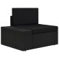 vidaXL Set Divani da Giardino 7 pz con Cuscini in Polyrattan Nero vidaXL Set Divani da Giardino 7 pz con Cuscini in Polyrattan Nero