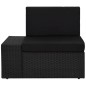 vidaXL Set Divani da Giardino 7 pz con Cuscini in Polyrattan Nero vidaXL Set Divani da Giardino 7 pz con Cuscini in Polyrattan Nero