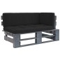 vidaXL Divano Angolare da Giardino Pallet Legno Pino Impregnato Grigio vidaXL Divano Angolare da Giardino Pallet Legno Pino Impregnato Grigio