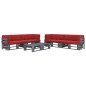 vidaXL Set Divani in Pallet con Cuscini 6 pz in Pino Impregnato Grigio vidaXL Set Divani in Pallet con Cuscini 6 pz in Pino Impregnato Grigio