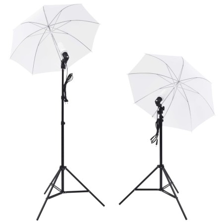 vidaXL Kit Studio Fotografico con Luci Ombrelli Fondale e Riflettore
