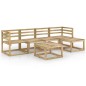 vidaXL Set Salotto da Giardino 6 pz in Legno di Pino Impregnato Verde vidaXL Set Salotto da Giardino 6 pz in Legno di Pino Impregnato Verde