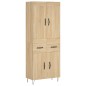 vidaXL Credenza Rovere Sonoma 69,5x34x180 cm in Legno Multistrato vidaXL Credenza Rovere Sonoma 69,5x34x180 cm in Legno Multistrato