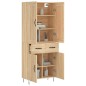 vidaXL Credenza Rovere Sonoma 69,5x34x180 cm in Legno Multistrato vidaXL Credenza Rovere Sonoma 69,5x34x180 cm in Legno Multistrato