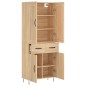 vidaXL Credenza Rovere Sonoma 69,5x34x180 cm in Legno Multistrato vidaXL Credenza Rovere Sonoma 69,5x34x180 cm in Legno Multistrato