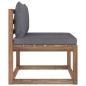 vidaXL Divano Angolare da Giardino su Pallet con Cuscini Antracite vidaXL Divano Angolare da Giardino su Pallet con Cuscini Antracite