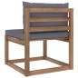 vidaXL Divano Angolare da Giardino su Pallet con Cuscini Antracite vidaXL Divano Angolare da Giardino su Pallet con Cuscini Antracite