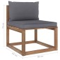 vidaXL Divano Angolare da Giardino su Pallet con Cuscini Antracite vidaXL Divano Angolare da Giardino su Pallet con Cuscini Antracite