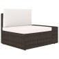 vidaXL Set Divani da Giardino 5 pz con Cuscini in Polyrattan Marrone vidaXL Set Divani da Giardino 5 pz con Cuscini in Polyrattan Marrone