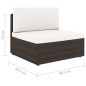 vidaXL Set Divani da Giardino 5 pz con Cuscini in Polyrattan Marrone vidaXL Set Divani da Giardino 5 pz con Cuscini in Polyrattan Marrone