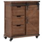Cassettiera in Legno Massello di Abete 64x33,5x75cm Marrone Cassettiera in Legno Massello di Abete 64x33,5x75cm Marrone