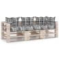 vidaXL Divano da Giardino Pallet 3 Posti con Cuscini in Legno di Pino