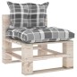 vidaXL Divano da Giardino Pallet 3 Posti con Cuscini in Legno di Pino