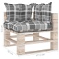 vidaXL Divano da Giardino Pallet 3 Posti con Cuscini in Legno di Pino