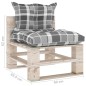 vidaXL Divano da Giardino Pallet 3 Posti con Cuscini in Legno di Pino