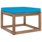 vidaXL Poggiapiedi da Giardino con Cuscino Blu Chiaro vidaXL Poggiapiedi da Giardino con Cuscino Blu Chiaro