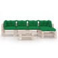 vidaXL Set Salotto Giardino su Pallet Cuscini 6 pz in Legno di Pino vidaXL Set Salotto Giardino su Pallet Cuscini 6 pz in Legno di Pino