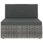 vidaXL Set Divani da Giardino 8 pz con Cuscini in Polyrattan Grigio vidaXL Set Divani da Giardino 8 pz con Cuscini in Polyrattan Grigio