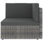 vidaXL Set Divani da Giardino 8 pz con Cuscini in Polyrattan Grigio vidaXL Set Divani da Giardino 8 pz con Cuscini in Polyrattan Grigio