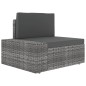 vidaXL Set Divani da Giardino 8 pz con Cuscini in Polyrattan Grigio vidaXL Set Divani da Giardino 8 pz con Cuscini in Polyrattan Grigio