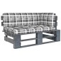 vidaXL Divano Angolare da Giardino Pallet Legno Pino Impregnato Grigio
