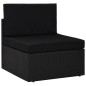 vidaXL Set Divani da Giardino 4 pz con Cuscini in Polyrattan Nero vidaXL Set Divani da Giardino 4 pz con Cuscini in Polyrattan Nero