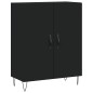 vidaXL Credenza Nera 69,5x34x180 cm in Legno Multistrato vidaXL Credenza Nera 69,5x34x180 cm in Legno Multistrato