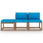 vidaXL Set Salotto Giardino Pallet Cuscini 3 pz Legno Pino Impregnato vidaXL Set Salotto Giardino Pallet Cuscini 3 pz Legno Pino Impregnato
