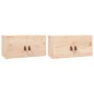 Pensili 2 pz 60x30x30 cm in Legno Massello di Pino Pensili 2 pz 60x30x30 cm in Legno Massello di Pino