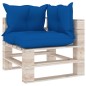 vidaXL Set Salotto Giardino su Pallet Cuscini 6 pz in Legno di Pino vidaXL Set Salotto Giardino su Pallet Cuscini 6 pz in Legno di Pino
