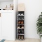 vidaXL Scarpiera Grigio Cemento 27,5x27x102 cm in Legno Multistrato vidaXL Scarpiera Grigio Cemento 27,5x27x102 cm in Legno Multistrato