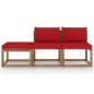 vidaXL Set Salotto Giardino Pallet Cuscini 3 pz Legno Pino Impregnato vidaXL Set Salotto Giardino Pallet Cuscini 3 pz Legno Pino Impregnato
