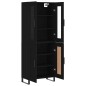 vidaXL Credenza Nera 69,5x34x180 cm in Legno Multistrato vidaXL Credenza Nera 69,5x34x180 cm in Legno Multistrato